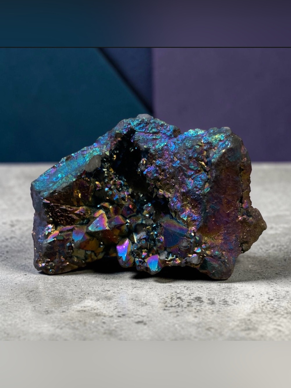 Raw Rainbow Aura quartz crystal rock